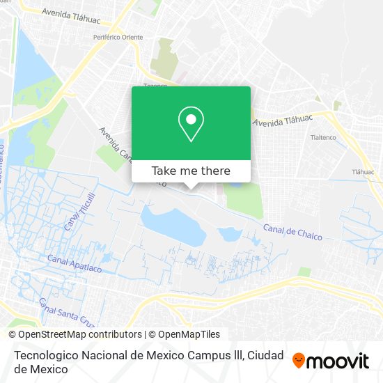 Mapa de Tecnologico Nacional de Mexico Campus lll