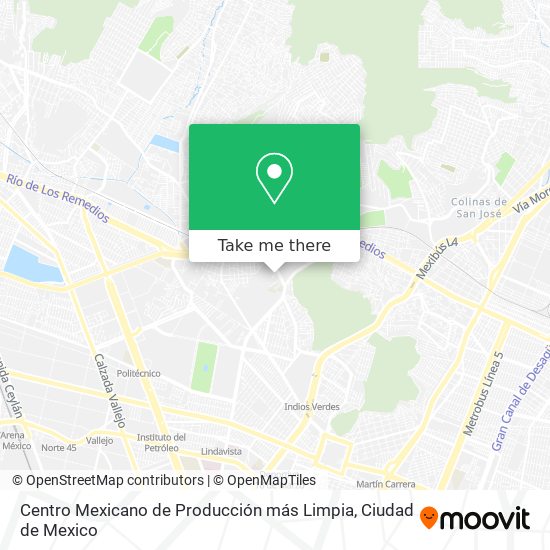 Centro Mexicano de Producción más Limpia map