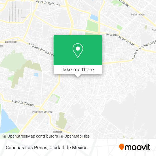 Canchas Las Peñas map