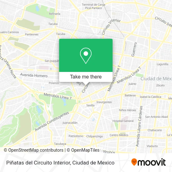 Mapa de Piñatas del Circuito Interior