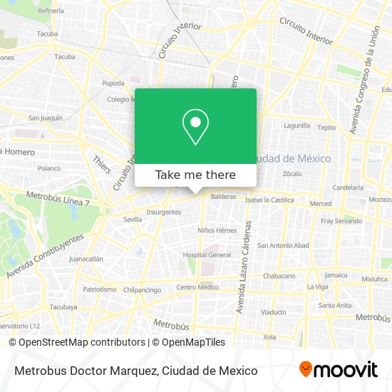 Metrobus Doctor Marquez map