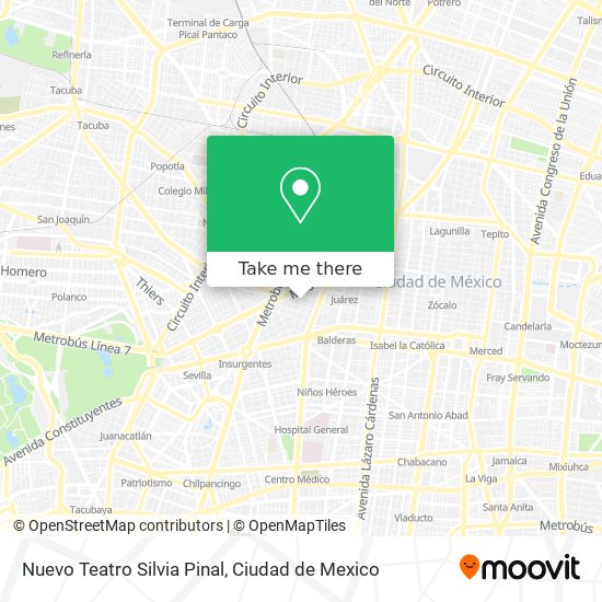 Nuevo Teatro Silvia Pinal map