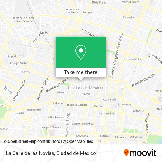 La Calle de las Novias map