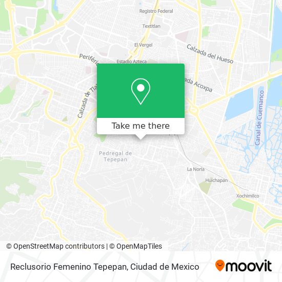 Reclusorio Femenino Tepepan map