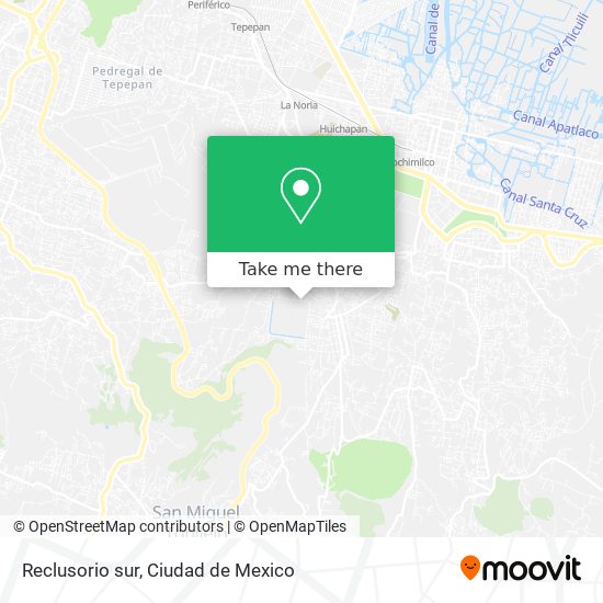Mapa de Reclusorio sur