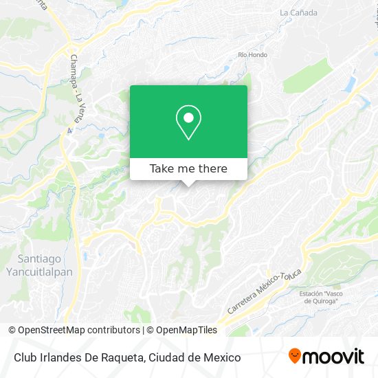 How to get to Club Irlandes De Raqueta in Naucalpan De Juárez by Bus?