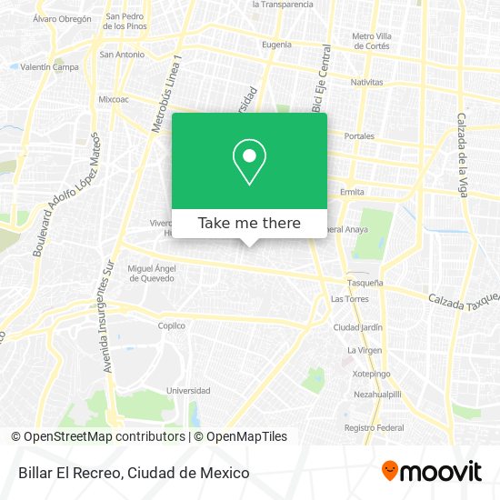 Billar El Recreo map