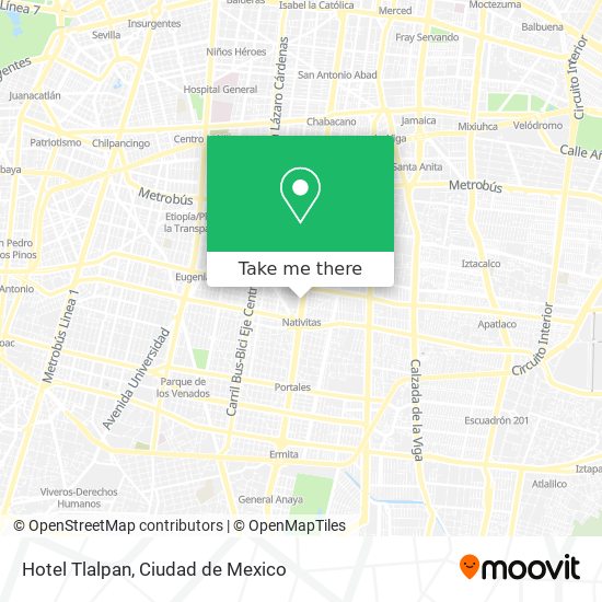Hotel Tlalpan map