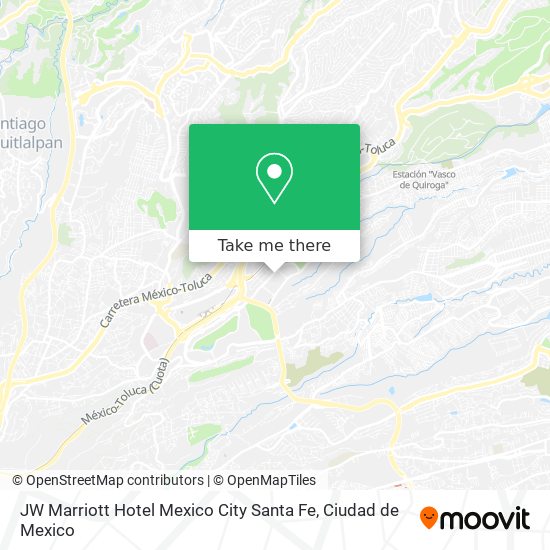JW Marriott Hotel Mexico City Santa Fe map