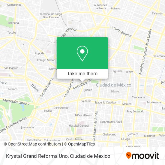 Krystal Grand Reforma Uno map