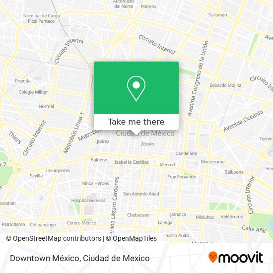 Downtown México map