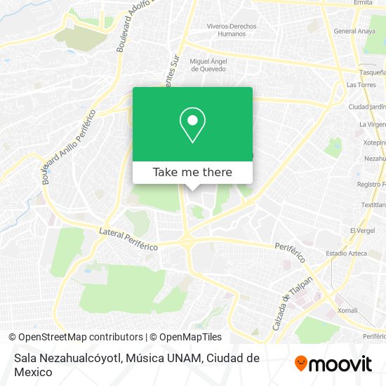 Sala Nezahualcóyotl, Música UNAM map