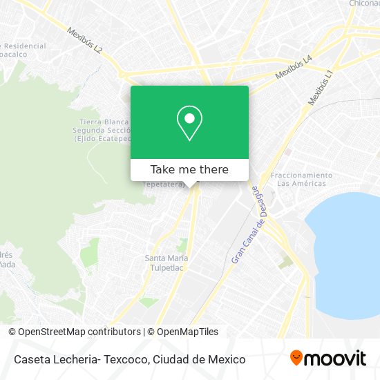 Mapa de Caseta Lecheria- Texcoco