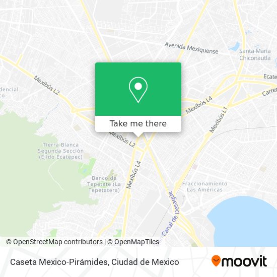 Caseta Mexico-Pirámides map