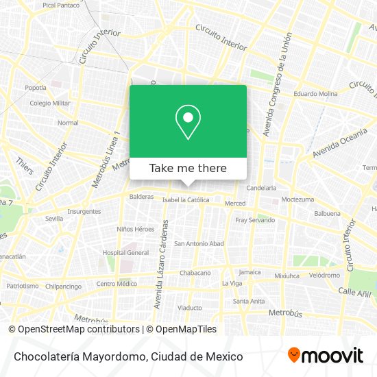Chocolatería Mayordomo map