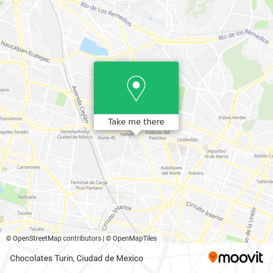 Chocolates Turin map