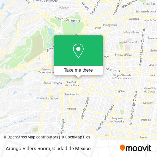 Mapa de Arango Riders Room