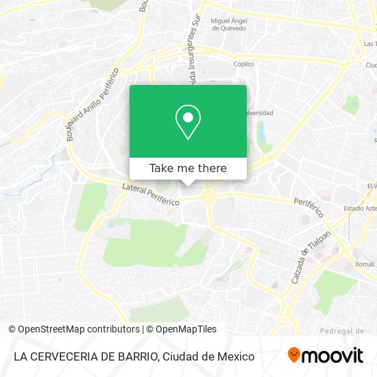 Mapa de LA CERVECERIA DE BARRIO