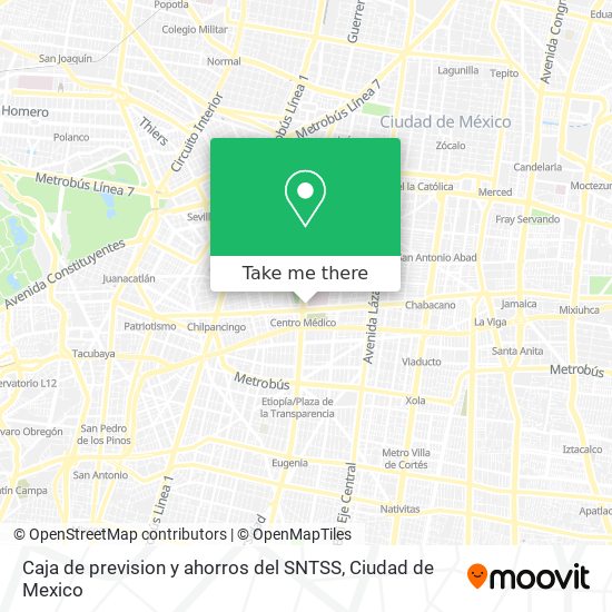 Caja de prevision y ahorros del SNTSS map