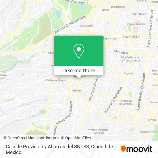 Caja de Prevision y Ahorros del SNTSS map