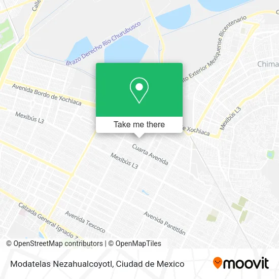 Modatelas Nezahualcoyotl map