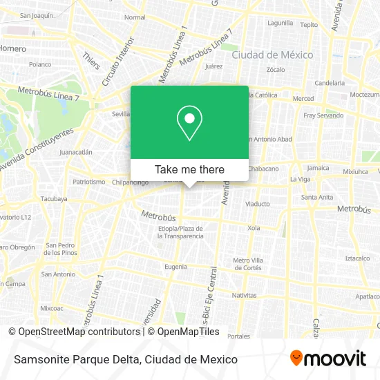 Samsonite Parque Delta map