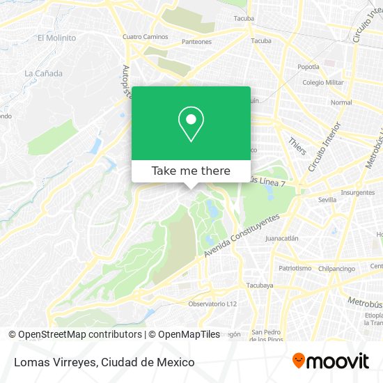 Lomas Virreyes map
