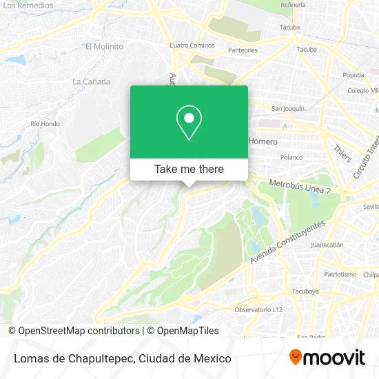 Lomas de Chapultepec map