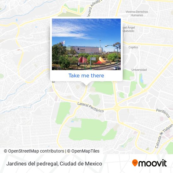 Jardines del pedregal map