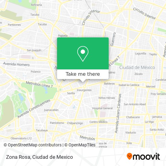 Zona Rosa map