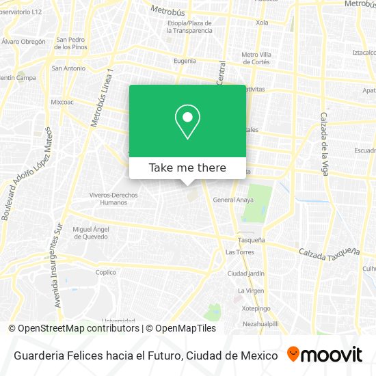Mapa de Guarderia  Felices hacia el Futuro