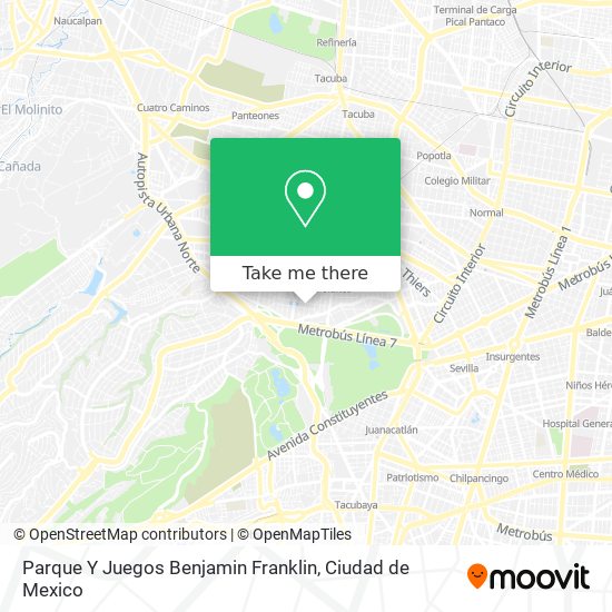 Mapa de Parque Y Juegos Benjamin Franklin
