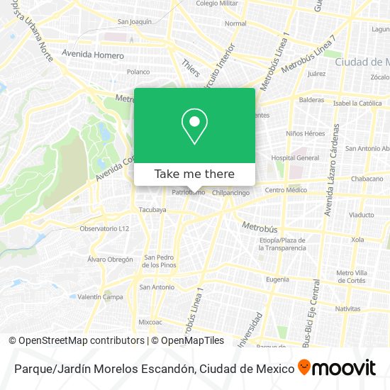 Parque/Jardín Morelos Escandón map