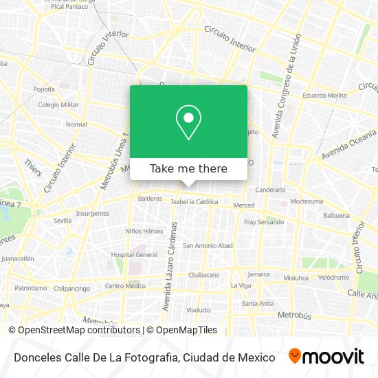 Mapa de Donceles Calle De La Fotografia