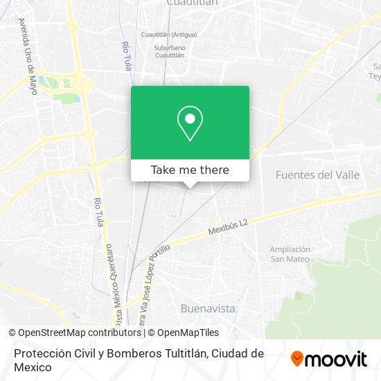 Protección Civil y Bomberos Tultitlán map