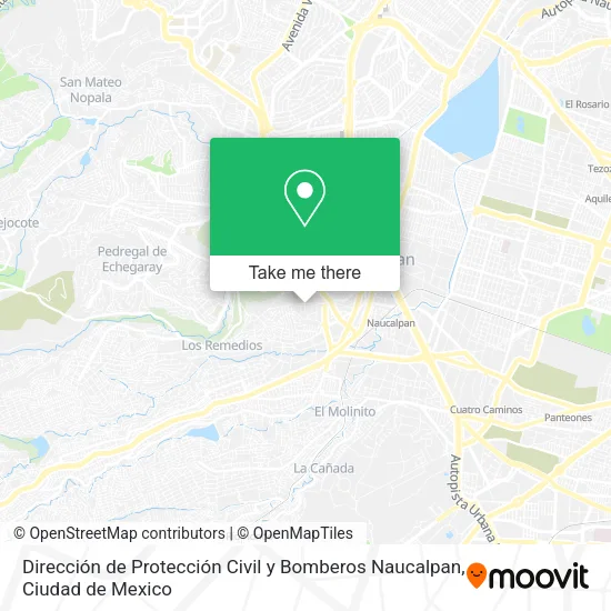 Dirección de Protección Civil y Bomberos Naucalpan map
