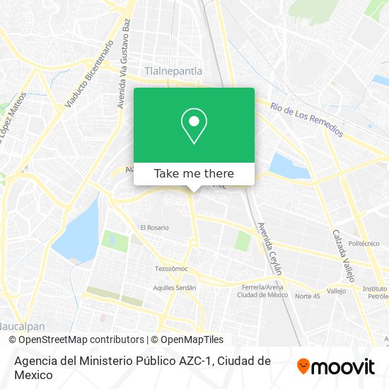 Agencia del Ministerio Público AZC-1 map