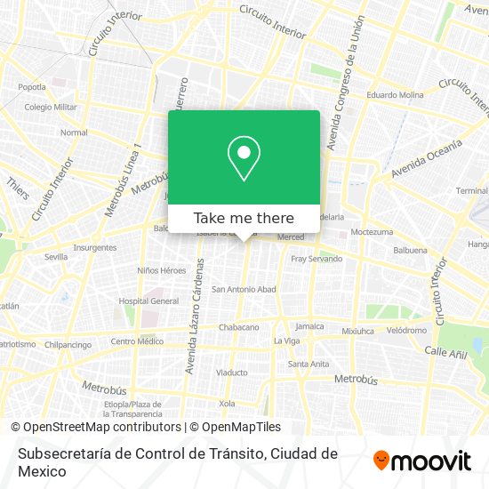 Mapa de Subsecretaría de Control de Tránsito