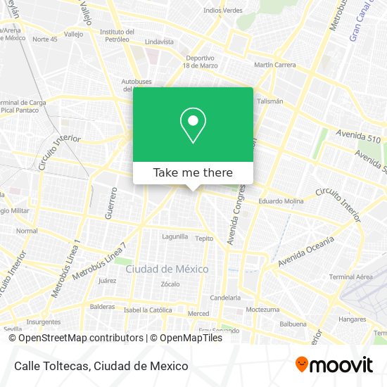 Mapa de Calle Toltecas