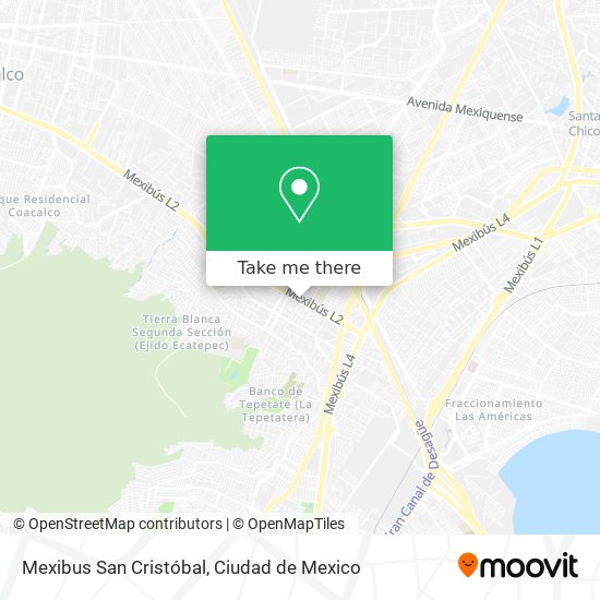 Mexibus San Cristóbal map