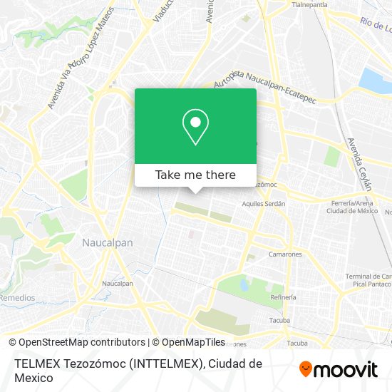 TELMEX Tezozómoc (INTTELMEX) map