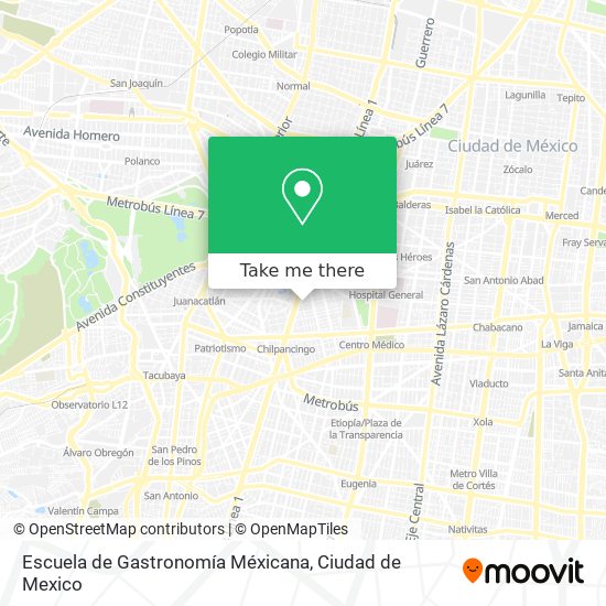 Escuela de Gastronomía Méxicana map