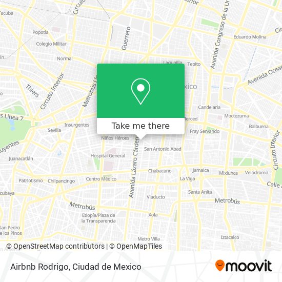 Airbnb Rodrigo map