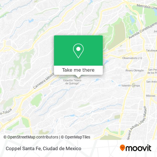 Mapa de Coppel Santa Fe