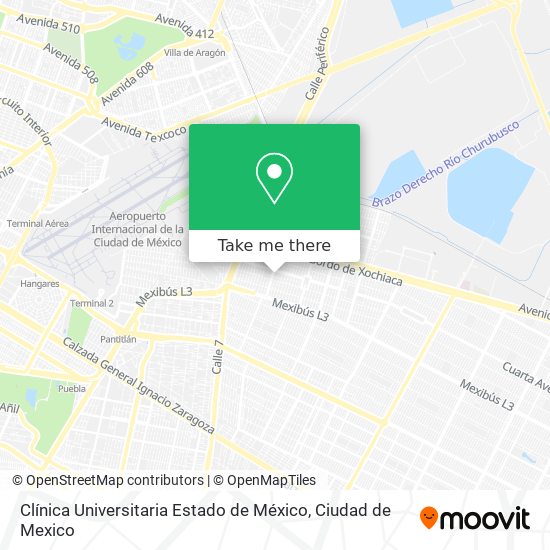 Clínica Universitaria Estado de México map