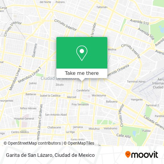 Garita de San Lázaro map
