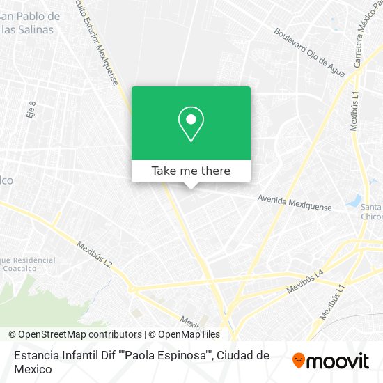 Mapa de Estancia Infantil Dif ""Paola Espinosa""