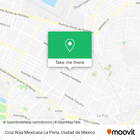 Cruz Roja Mexicana La Perla map