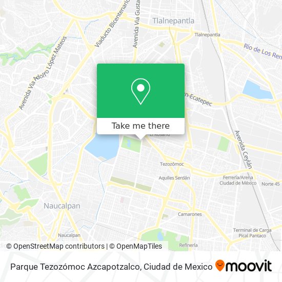 Mapa de Parque Tezozómoc Azcapotzalco
