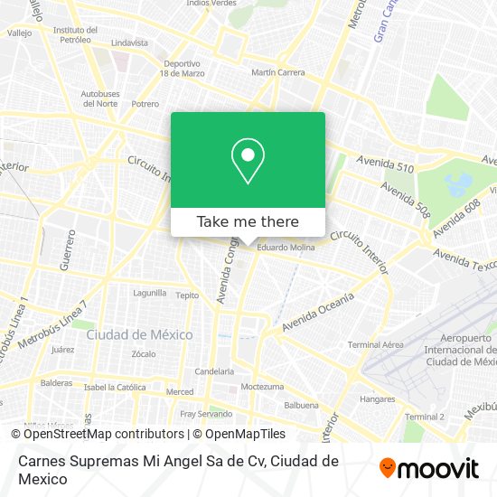 Carnes Supremas Mi Angel Sa de Cv map